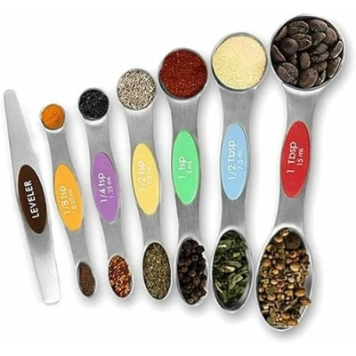 Immagine di Set di 7 cucchiai dosatori in acciaio inox con righello misurino Craft