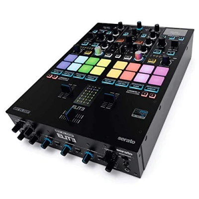 Immagine di reloop ELITE Mixer professionale per prestazioni DVS Serato DJ Pro, Controllo fino a 12 modalità di prestazione piattaforma, 16 Performance Pad RGB grandi e sensibili alla velocità, Nero