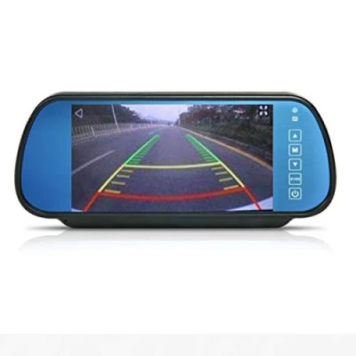 Immagine di Auto 7 Pollici Monitor, Cocar 12V 24V HD 800x400 2 Canali RCA Specchietto Retrovisore con Telecomando In Mirror LCD Schermo per Camion la Macchina Fotografica di Sostegno DVD Media Player
