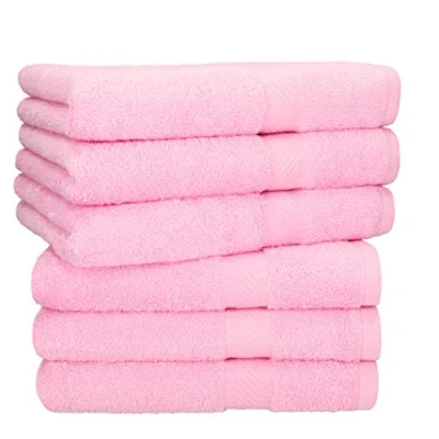 Immagine di Betz Set di 6 Asciugamani Palermo 100% Cotone 50x100 cm Diversi Colori (Albicocca)