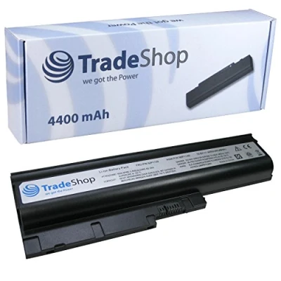Immagine di Trade Shop Premium Batteria agli ioni di litio, 10,8 V/V/4400 mAh per IBM ThinkPad R60 R60e R61 R61e T60 T60p T61 t61i T61P Z60 m Z61e Z61 Z61p T500 R400 R500 W500 SL300 SL400 SL500