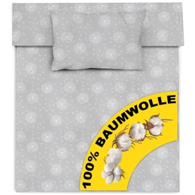 Immagine di Amilian Biancheria da letto per bambini, 2 pezzi, 100% cotone, 100 x 135 cm, federa 40 60 con chiusura a sacco