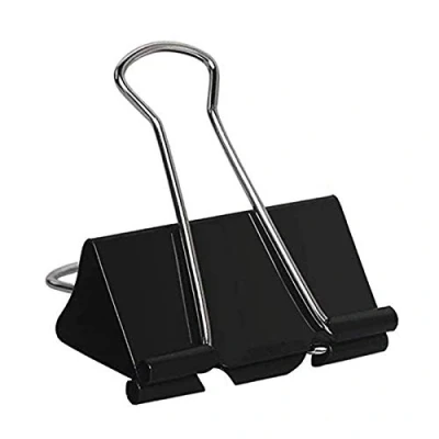 Immagine di Clip per raccoglitore extra large 5,1 cm, confezione da 24 grandi morsetti in metallo nero (5 pollici)