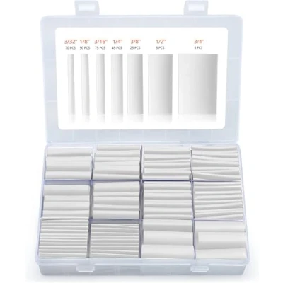 Immagine di Wirefy 275 PZ Kit Guaine Termorestringenti Tubi Isolanti Doppio Strato 3:1 Interno Adesivo Trasparente