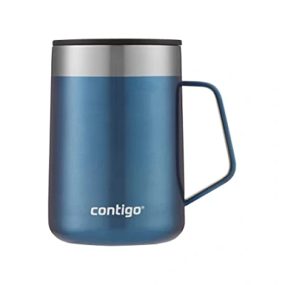Immagine di Contigo Streeterville Desk Mug, Insulated Coffee Mug with Stainless Steel Handle, to Go Lid, Keeps And Tea Warm for up 5 Hours, Ideal Office &amp; Home, 410 ml