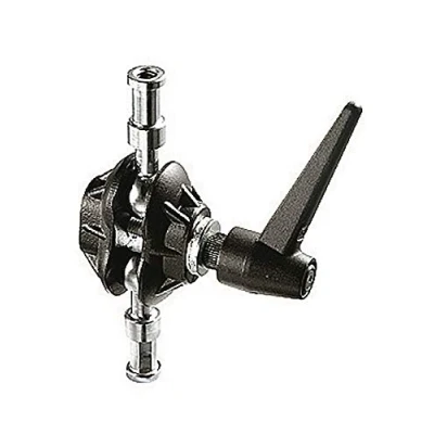 Immagine di Manfrotto 155BKL Accessorio con Testa a Snodo senza Attacco Rapido, Doppia Sfera per Luci, in Alluminio, Nero