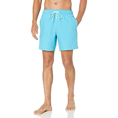 Immagine di Amazon Essentials Costume a Boxer Ad Asciugatura Rapida 18 cm Uomo, Blu Acqua, M