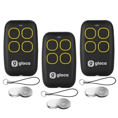 Immagine di gloca 3x Telecomando Apricancello Easy Garage Auto Apprendente 4 Canali Frequenza 433 Mhz