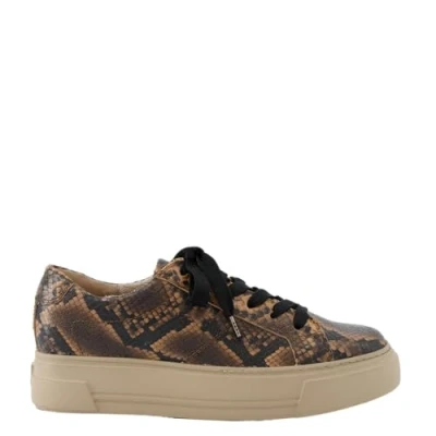 Immagine di Paul Green Sneaker da donna 5469 058 in marrone effetto pelle rettile, marrone, 39 EU