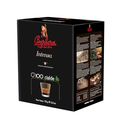 Immagine di Caffè Barbera Aromagic 100 Cialde Biodegradabili Sistema ESE Miscela di Macinato Intenso