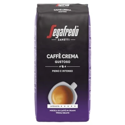 Immagine di Segafredo Zanetti caffè Crema Gustoso Fagiolo intero (Confezione da 1 kg) Adatto per Chicchi di arrostiti lunghi e scuri, gusto pieno intenso