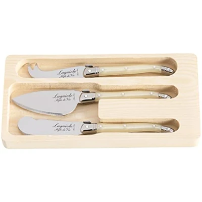 Immagine di Laguiole Style de Vie Coltello da Formaggio Premium Line, 3 Pezzi, Color Perla