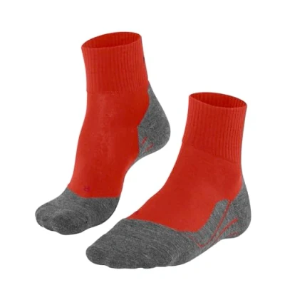 Immagine di FALKE TK5 Wander Wool Short M SSO lana filo funzionale sottili antivesciche 1 paio, Calzini da escursionismo Uomo, Arancione (Samba Orange 8182), 42 43