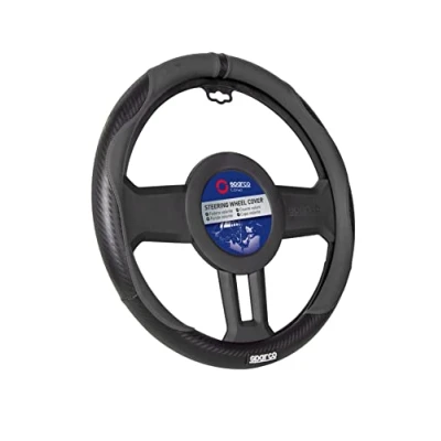 Immagine di SPARCO S122 SPCS128BK Coprivolante nero 37 38cm PVC, Gomma elastico