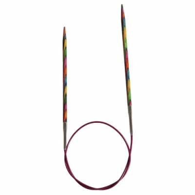 Immagine di KnitPro, Ferro da Maglia Circolare Symfonie, in Legno, 2 mm x 80 cm, Multicolore (Mehrfarbig)