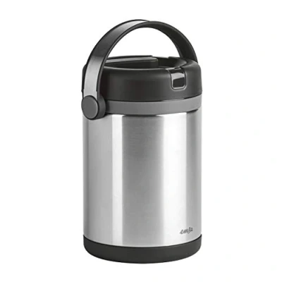 Immagine di Emsa 509245 Contenitore per alimenti isolato, enjoy mobile, 1,7 litri, con 2 inserti alimenti, 100% ermetico, mobility, nero/antracite