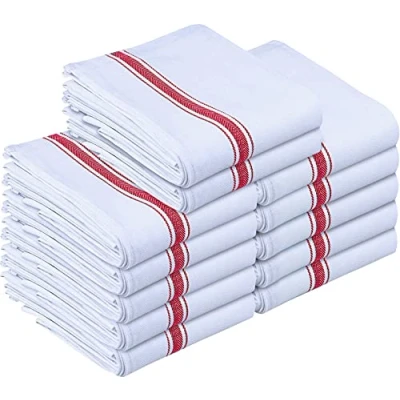 Immagine di Utopia Towels 200 GSM Asciugapiatti, 38 x 64 CM, Asciugamani Da Cucina In Cotone, Set Di Bar e Tè Morbidi Riutilizzabili (12 Confezioni, Rosso)