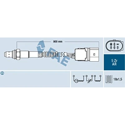 Immagine di FAE 75021 Sonda lambda a banda larga MERCEDES BENZ: Classe E Sedan, SLK, CLK Cabrio