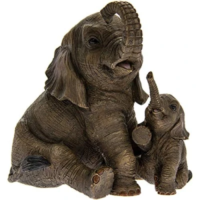 Immagine di Statuetta elefante con vitello di Lesser &amp; Pavey