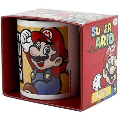 Immagine di Pyramid International super Mario (Ti rende più piccolo) ufficiale inscatolato ceramica tazza da tè/caffè, carta, multicolore, 11 x 1.3 cm