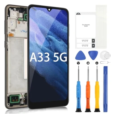 Immagine di ARSSLY LCD Schermo per Samsung Galaxy A33 5G Display SM A336E A336B Digitizer Touch Assembly con Strumenti(Nero Cornice)