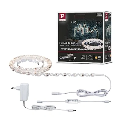 Immagine di Paulmann FlexLED 3D 78962 Kit base striscia LED con spina 12 V 3 m Bianco caldo 1 pz.