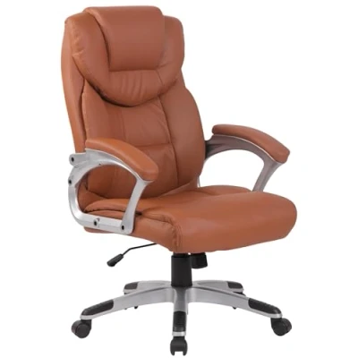 Immagine di CLP Sedia Ufficio Texas V2 In Similpelle I Presidenziale Meccanismo Oscillazione Carico Massimo 120 KG, Colore:marrone chiaro