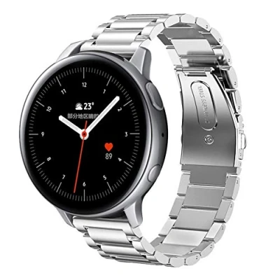 Immagine di SUNDAREE Compatibile con Cinturino Samsung Galaxy Watch Active 2 40MM 44MM/Garmin Venu/Huawei GT 3 42mm/GTS 4,20MM Argento Acciaio Inossidabile Ricambio Braccialetto Orologio da Polso
