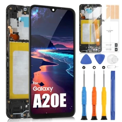 Immagine di Display LCD per Samsung Galaxy A20e 2019 SM A202F Touch Digitizer Assemblaggio Schermo di Ricambio con Riparazione Kit (Nero Cornice)