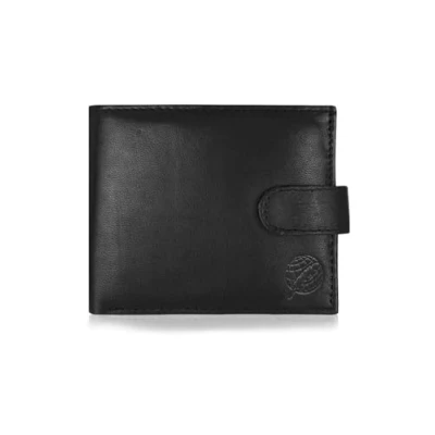 Immagine di Roamlite Portafoglio da uomo in pelle, con chiusura a zip, scomparto per banconote e tasca portamonete, blocco del segnale RFID, 11 x 9 2 cm, RL180AM, Rfid Blocking Boxed (Nero) RL180RFIDX