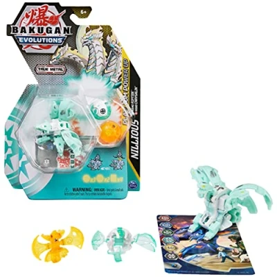 Immagine di BAKUGAN &#039;Evolution Power Up Confezione da 3 pezzi con 1 platino Series Ball (Haos Nillious) e 2 Nanogan (Pyrus Chrysalin, Haos Riptide)