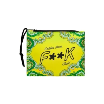 Immagine di Pochette Da Unisex Marchio F**K, Modello FK24 A035, Realizzato In Sintetico. Giallo Lime