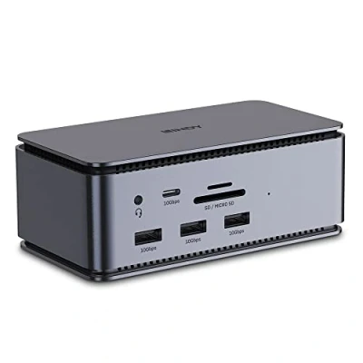 Immagine di LINDY Docking station USB C® DST Pro USB4 lettore di schede integrato, Alimentazione