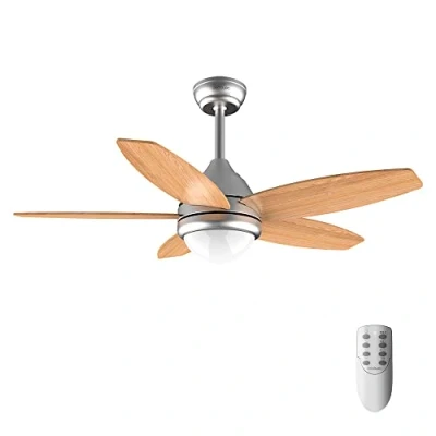 Immagine di Cecotec Ventilatore da soffitto con luce EnergySilence Aero 495 55 W, diametro 42&quot; 5 pale reversibili, LED, telecomando, timer fino a 8h, 3 velocità