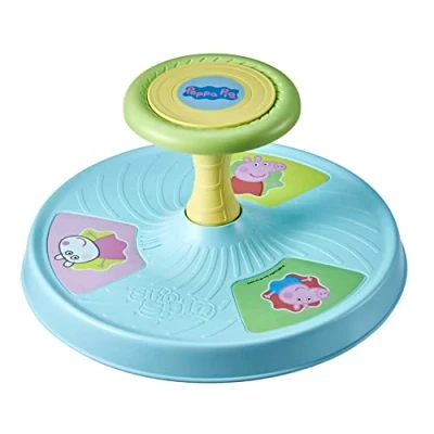 Immagine di Playskool Peppa Pig, Sit &#039;n Spin, classico giocattolo musicale rotante, attività per bambini dai 18 mesi in su, Esclusivo Amazon