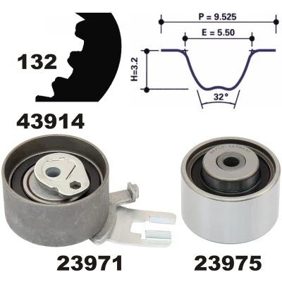 Immagine di MAPCO 23914 Kit cinghia di distribuzione 132 VOLVO: V50, XC60 I, V40 Hatchback