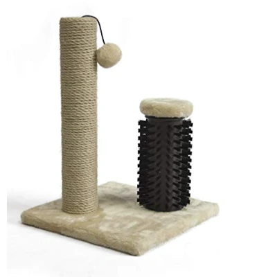 Immagine di Amazon Basics Tiragraffi per gatti con spazzola, 30.9 x 42 cm gattini, Beige