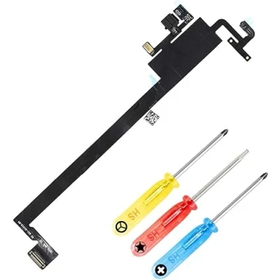 Immagine di MMOBIEL Sensore Luce Cavo Flessibile incl Microfono Compatibile con iPhone XS Max 6.5 Pollici incl. cacciaviti