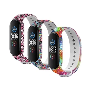 Immagine di nuosiweilang Compatibile con Xiaomi Mi Band 7/Mi 6/Mi 5 Cinturini,Miband 7 Accessori per Cinturini Braccialetti di Ricambio in Silicone Colorato Smart 6