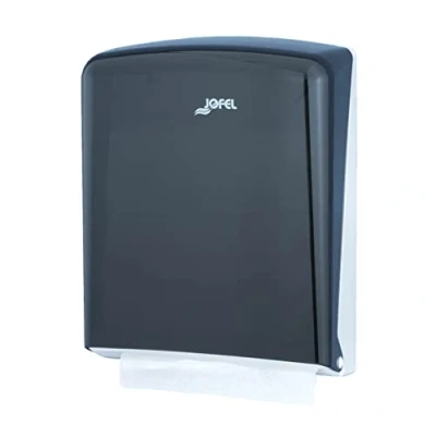 Immagine di Jofel distributore di asciugamani, asciugamani per il viso, a parete, fino 600 zig zag, custodia in ABS resistente, Azzurro AH34400