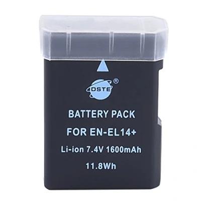 Immagine di Dste EN EL14, batteria ricaricabile agli ioni di litio per fotocamere digitali Nikon Coolpix P7000, P7100, P7700, DF, D3100, D3200, D5100, D5200, D5300