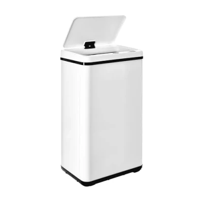 Immagine di Pattumiera intelligente senza gambe con apertura automatica o contatto manuale, 50 l, altezza: 67,5 (x35,5 x 26), bianco.