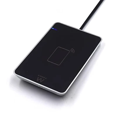 Immagine di Ewent EW1053 Lettore RFID e NFC per Carta d&#039;identità Elettronica CIE 3.0 accedere a ANPR, INPS, INAIL, Agenzia Entrate siti della P.A. Colore Nero