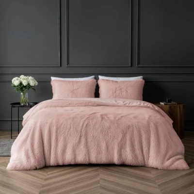 Immagine di Sleepdown Set di biancheria da letto con copripiumino e federe, 200 x cm, in poliestere, colore: Rosa
