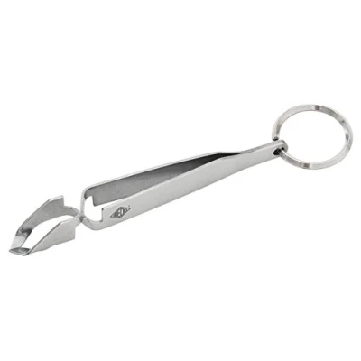Immagine di Wedo Pinzetta Togli Zecche Portachiavi ad Anello e Catena, 11 cm, Argento