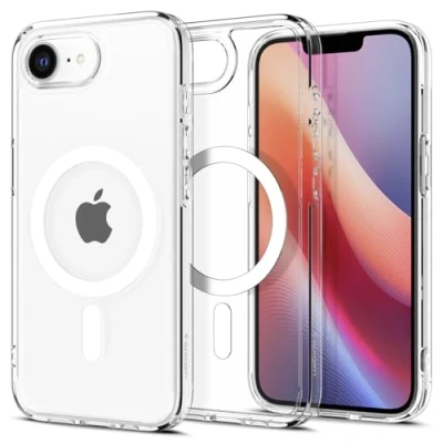 Immagine di Spigen Cover per iPhone 16e, Ultra Hybrid MagFit, Compatibile con Accessori MagSafe Clear White