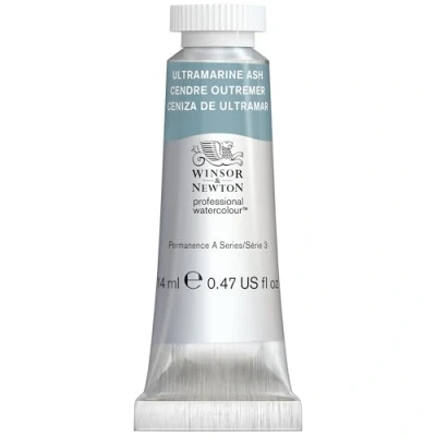Immagine di W&amp;N Professional Acquerello extrafine per artisti, colori vivaci di altissima qualità, luminosità e brillantezza, resistenti alla luce Cenere Oltremare, 14ml