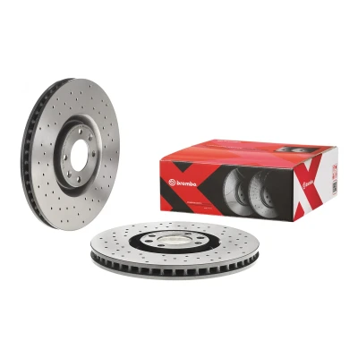Immagine di BREMBO XTRA LINE 09.A829.2X Disco freno 340 30 4 perforato/ventilazione interna rivestito ad alto tenore di carbonio con bulloni/viti