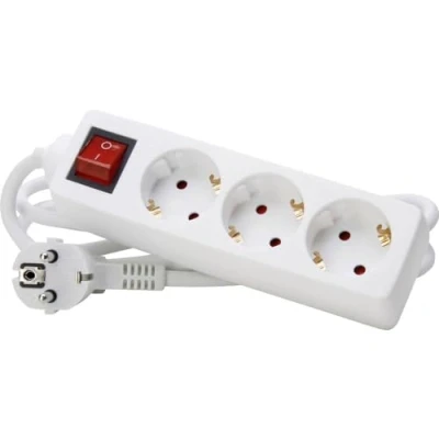 Immagine di Kopp 129713007 Multipresa con interruttore 3 scomparti Bianco artico Schuko 1 pz.