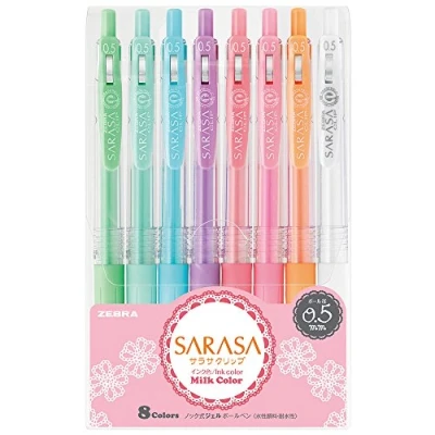 Immagine di Zebra Sarasa Penna con clip, punta 0,7 mm MK set di 8 colori 0,5 multicolore